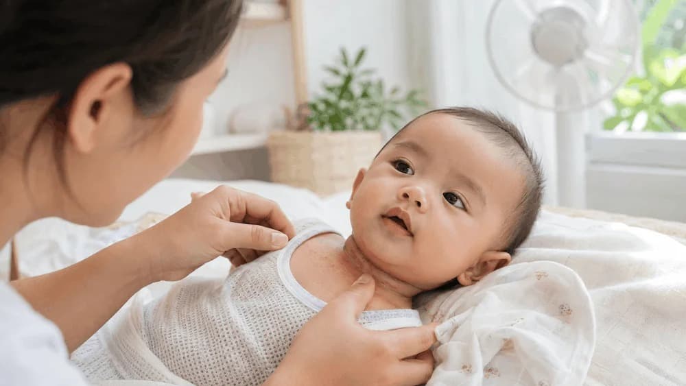 Hitzepickel beim Baby: erkennen, behandeln und vorbeugen
